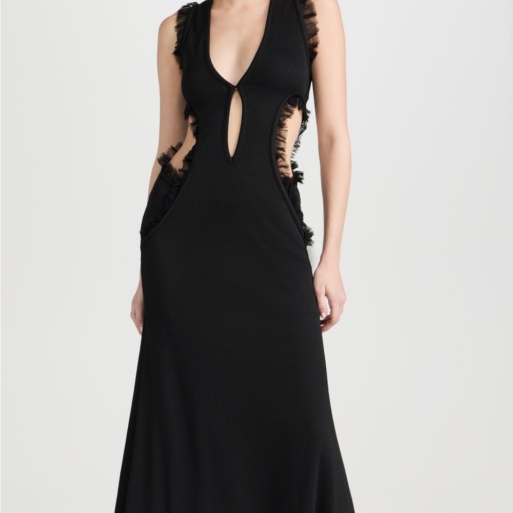 Christopher Esber Carina plunge-neck ribbed-jersey maxi dress